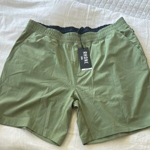 Rhone Olive Green Performance Shorts